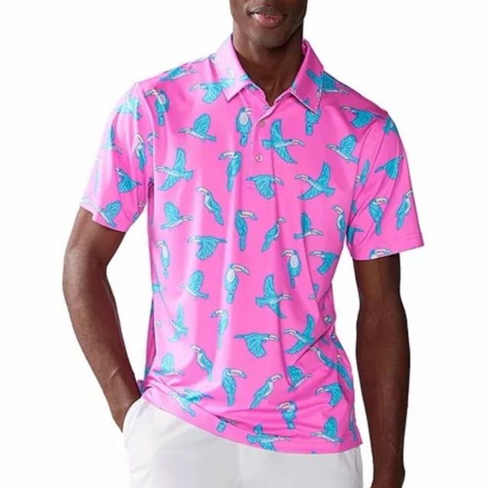 Chubbies Men’s The Toucan Do It Performance Polo 2.0 UPF 50 XL NWT